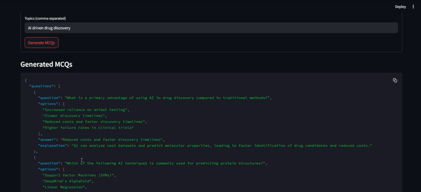 AI MCQ Generator